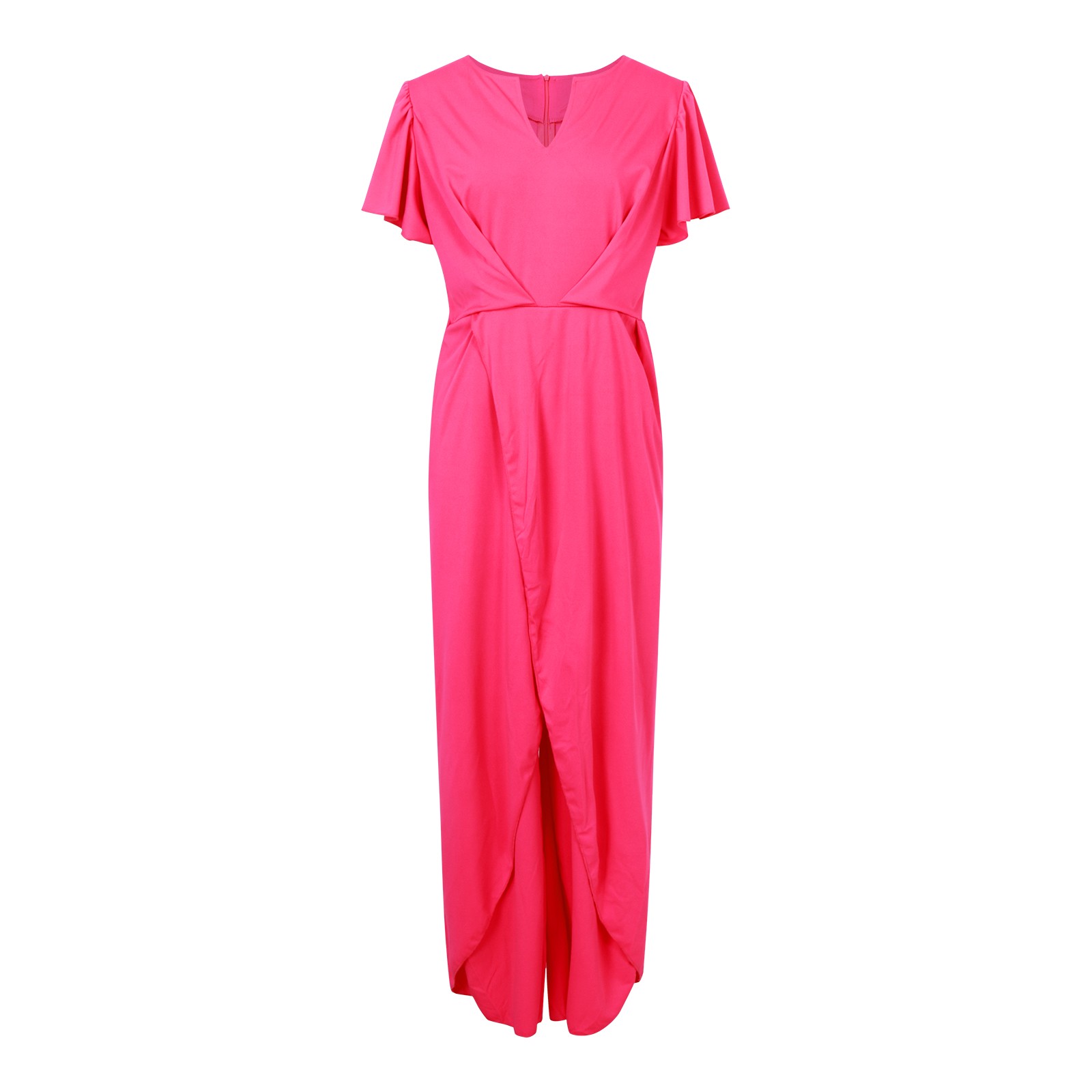 thumbnail image 5 of Mono largo de pierna ancha para mujer - Mangas elegantes de encaje, conjunto festivo para fiesta, poliéster, tallas S-XXL, 5 of 8